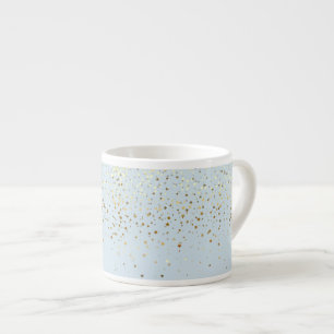 Espresso Mug-Petite Golden Stars-Blue Espresso Cup