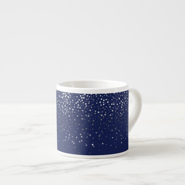 Espresso Mug-Petite Stars Midnight Espresso Cup (Front Right)