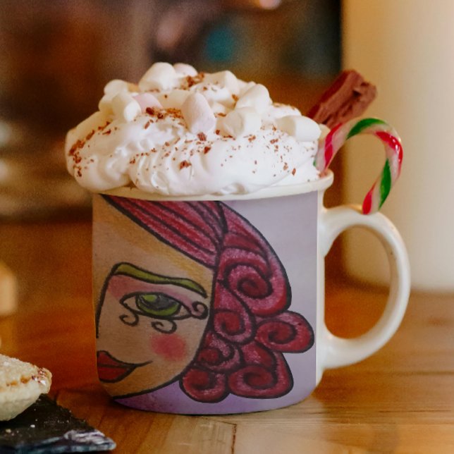 Espresso Mug ((Whimsical Woman - 03) (Creator Uploaded)