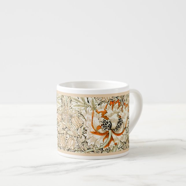 ESPRESSO MUG : WILLIAM MORRIS : HONEYSUCKLE (Front Right)