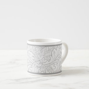 ESPRESSO MUG : WILLIAM MORRIS : WHITE FLORAL