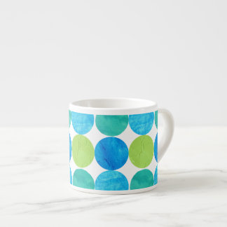 Espresso Mug with Blue Moons Pattern