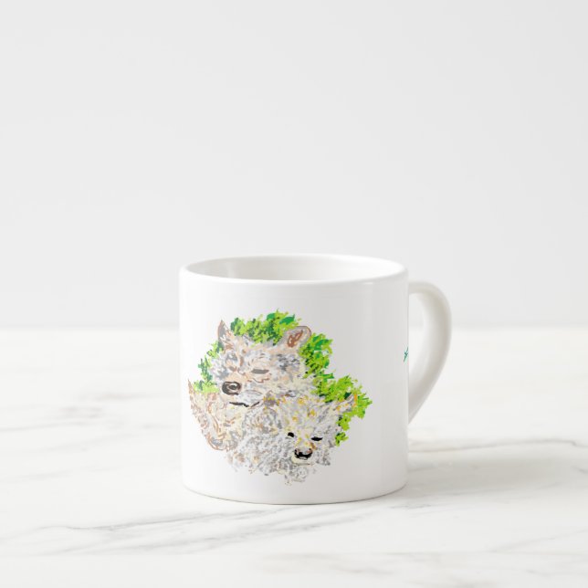 Espresso Mug/ Wolves Cup (Front Right)