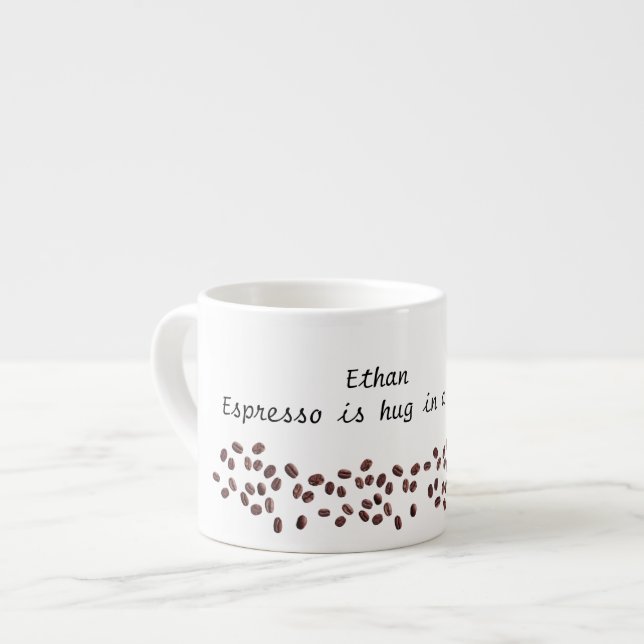 Espresso name custom gift, Expresso lovers, Espresso Cup (Front Left)