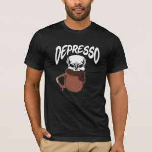 Espresso Skull Depression Skeleton Coffee Lover T-Shirt