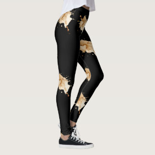 Espresso Splash Athletic Leggings