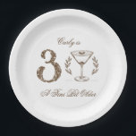 Espresso Tini Bit Older 30th Birthday Paper Plate<br><div class="desc">These elegant espresso martini plates are fun for 30th birthday parties. These include a glam cocktail graphic. Find matching party supplies in my shop.</div>