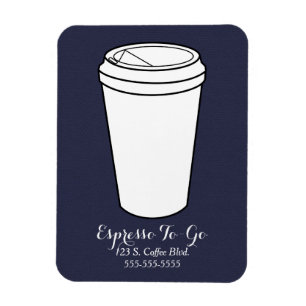 Espresso To-Go Business midnight faux flannel Magnet