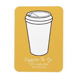 Espresso To-Go Business mustard background Magnet