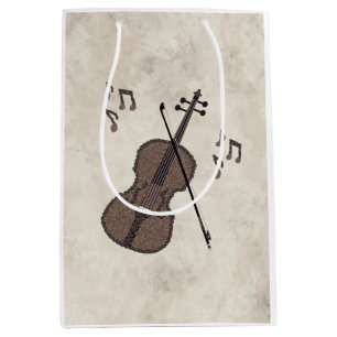 Espresso Violino-Violin created with coffee beans- Medium Gift Bag