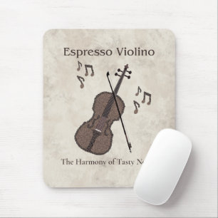 Espresso Violino-Violin created with coffee beans- Mouse Mat