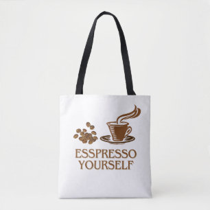 Espresso Yourself Coffee-Cup Design Tote Bag