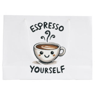 Espresso Yourself coffee Large Gift Bag