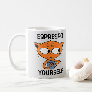ESPRESSO YOURSELF Coffee Pun Humourous Coffee Mug