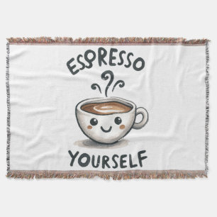 Espresso Yourself coffee Throw Blanket