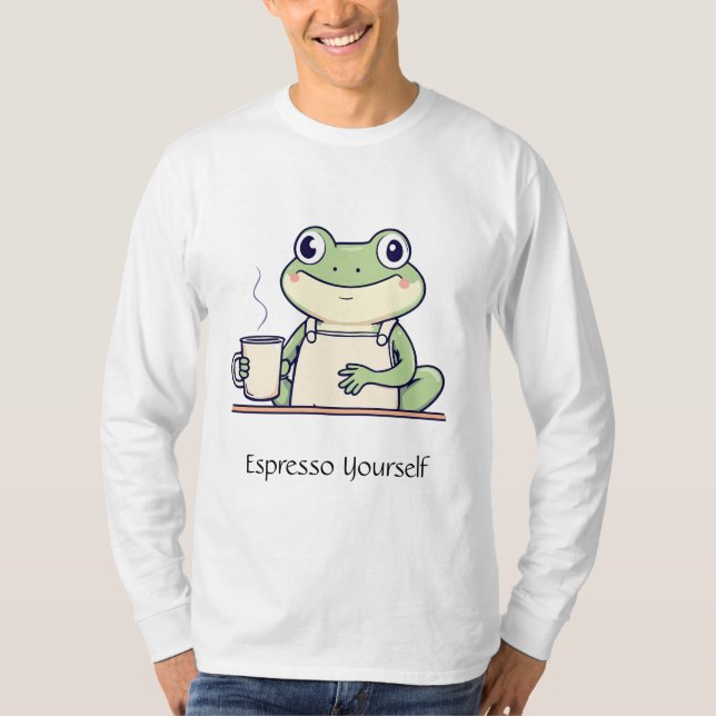 Espresso Yourself Frog Men's Tee (Front)