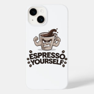 Espresso Yourself - Funny Coffee Lover Design Case-Mate iPhone 14 Case