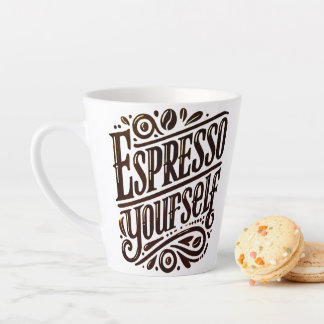 Espresso Yourself' Modern Coffee Lover Gift Latte Mug