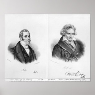 Esprit Auber  and Ludwig van Beethoven Poster