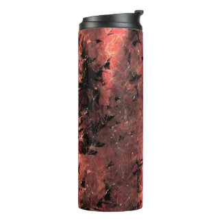 Esquisita textura coral avermelhado amassado thermal tumbler