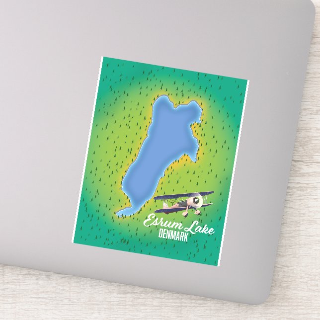 Esrum Lake Denmark travel map (Detail)