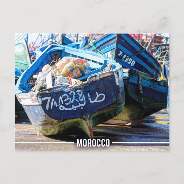 Essaouira - Arabic Boats, Morocco Postcard (Front)