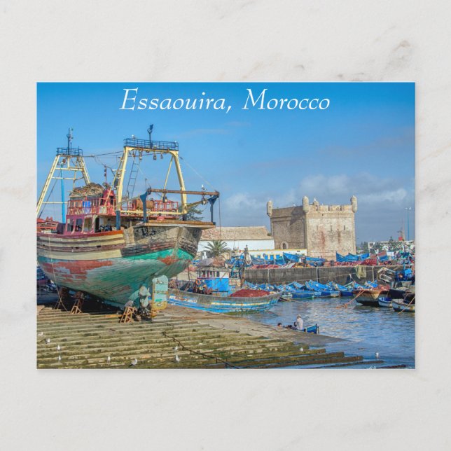 Essaouira Morocco Ships Postcard (Front)