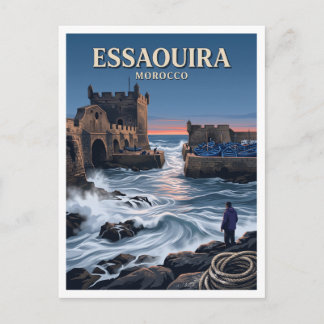 Essaouira Old Harbour Entrance Morocco Postcard