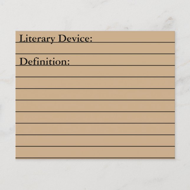 Essay Writing & Literature Flashcard Academic  (Front)