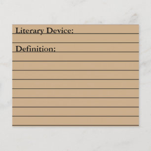 Essay Writing & Literature Flashcard Academic