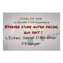 "Essayer" affiche citation positive