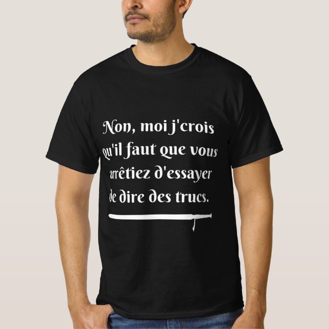 essayer de dire des trucs (blanc) T-Shirt (Front)