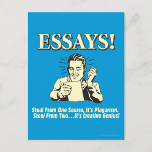 Essays: Steal 1 Plagiarism 2 Genius Postcard