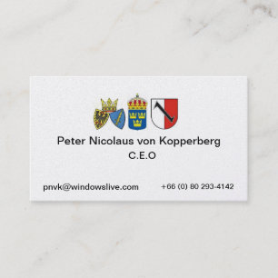 essen 1, sweden, Peter Nicolaus ... Business Card