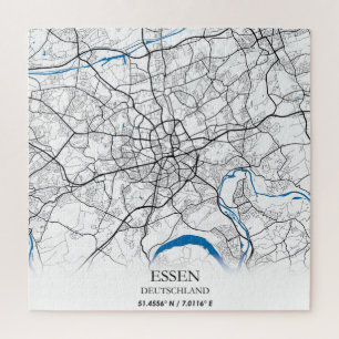 Essen Deutschland City Map Travel Simple Jigsaw Puzzle