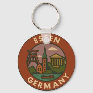 Essen Germany City Art Key Ring