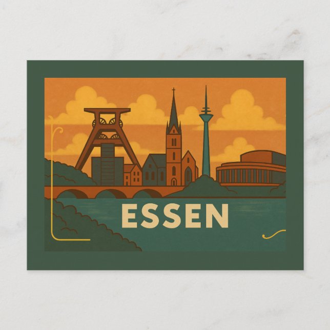 Essen Germany City Art Postcard (Front)