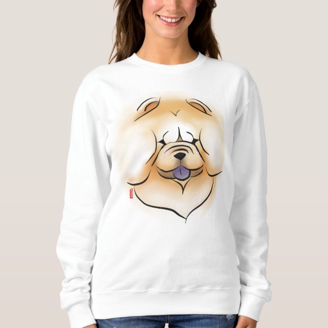 ESSENCE  Chow head on front and back  Sweatshirt (Front)