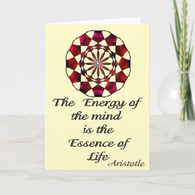 *Essence of Life* -Aristotle Quote Card (Front)
