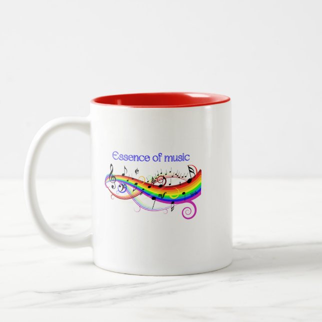 Essence Of Music-coffee mug. Two-Tone Coffee Mug (Left)