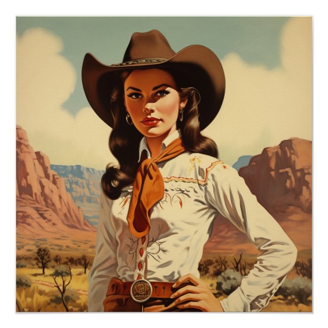 Essence of the Cowgirl: Wild West Whispers Poster (Front)
