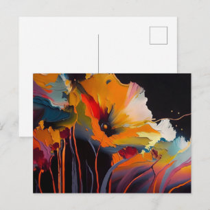 Essence Of The Garden – Abstract Floral Expression Postcard
