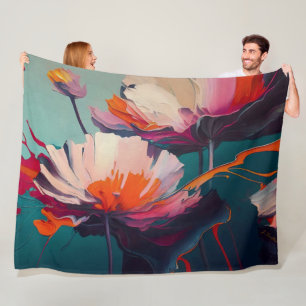 Essence Of The Garden III – Luminous Floral Motion Fleece Blanket