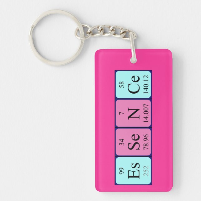 Essence periodic table name keyring (Front)