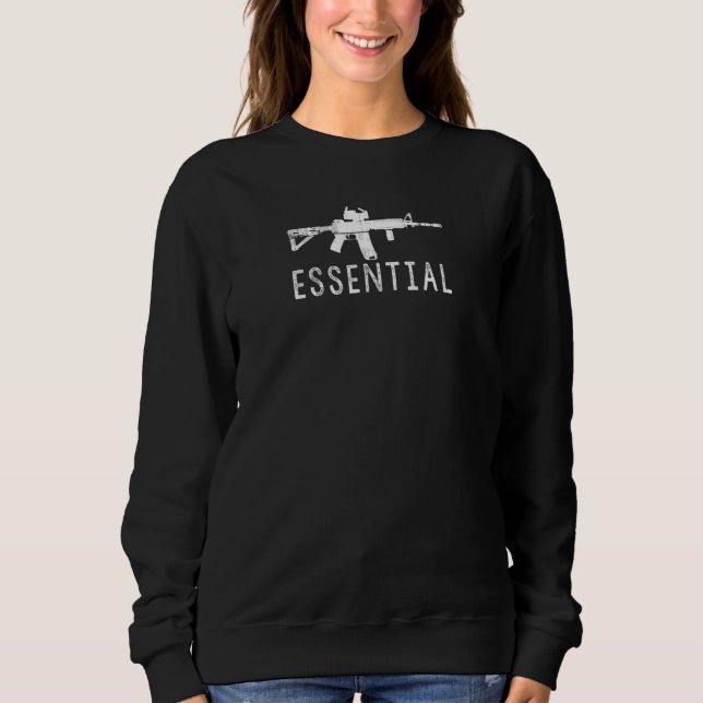 Essential Ar15 Pro American Flag Gun 2nd Amendment Sweatshirt (Front)