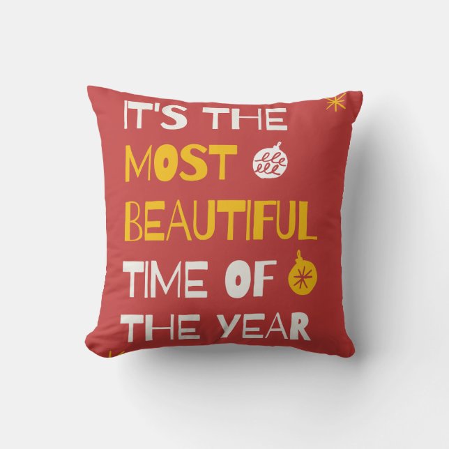  "Essential Christmas Items for Celebration" Cushion (Front)