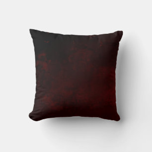 Essential Deep Dark Burgundy Mottled Urban Grunge Cushion