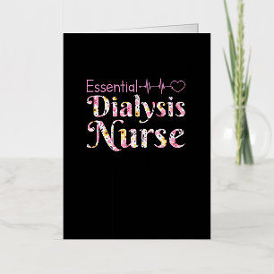 Essential Dialysis Nurse Hemodialysis Kidney Foil Greeting Card