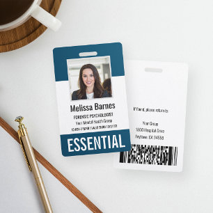 Essential Employee Photo ID Security ID Badge