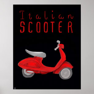 Essential Italy Poster - Italian Scooter